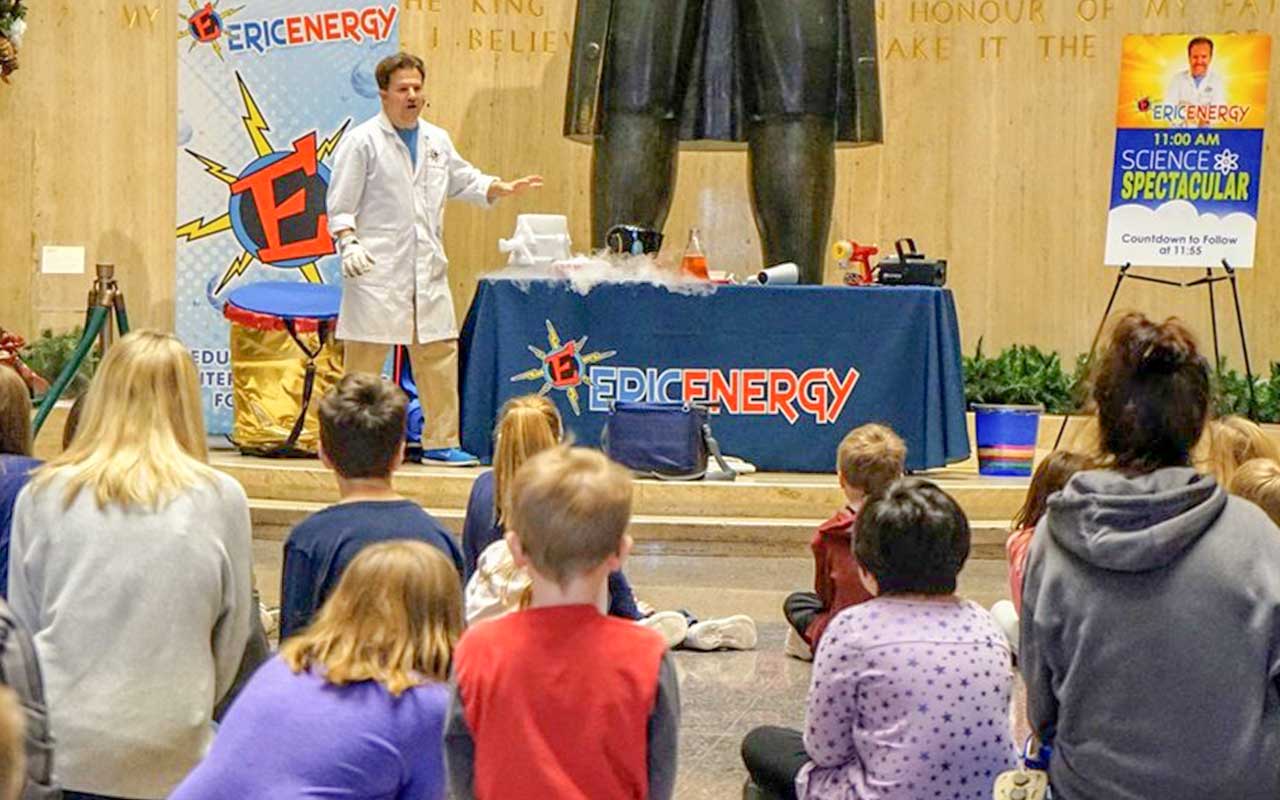 Science shows, birthday parties and events for kids in Baltimore, Columbia, Ellicott City, Pikesville, MD.