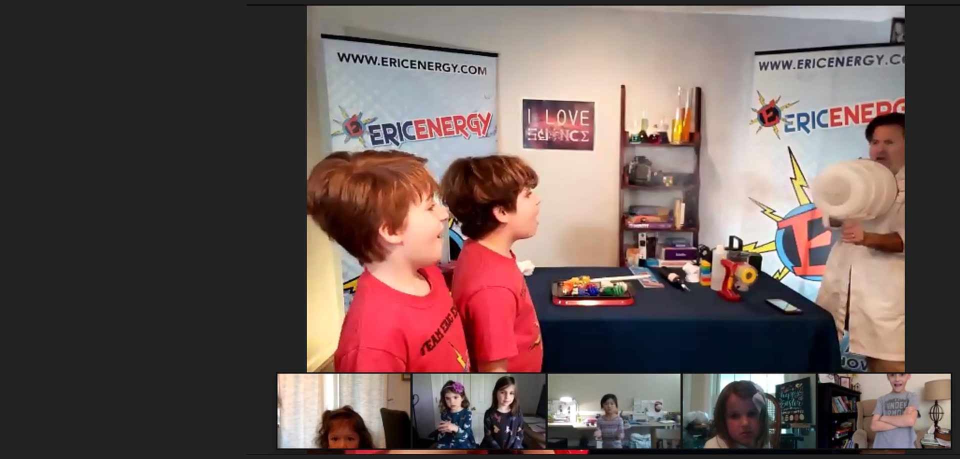 Eric Energy's virtual show includes dynamic science experiments, music, and movement. It is excellent for all ages and can be customized for a specific grade level.